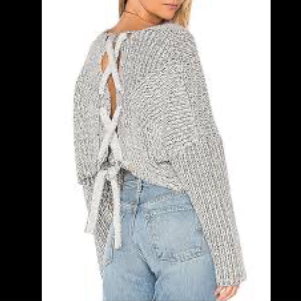 The Hart Sweater Size Medium oversized cable knit dropped shoulder tie back